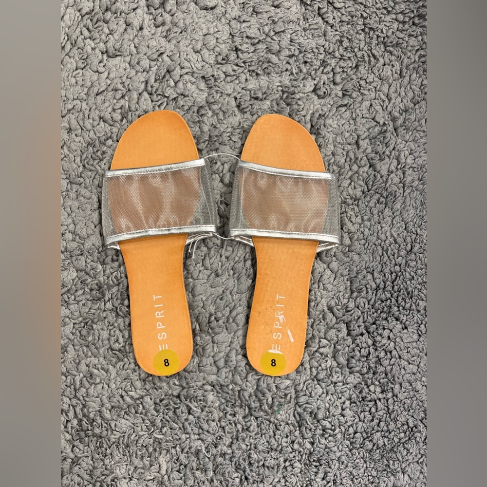 NEW ESPRIT SILVER SANDALS SIZE 8